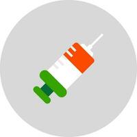 Syringe icon in flat style. vector
