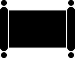 isolated scroll icon or symbol. vector