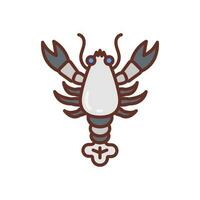 Lobster icon in vector. Illustration vector