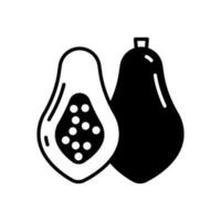 Papaya icon in vector. Illustration vector