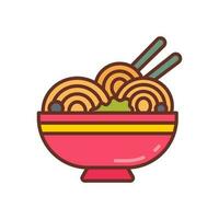 Noodles icon in vector. Illustration vector