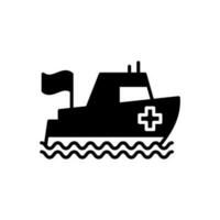 Rescue Boat icon in vector. Illustration vector