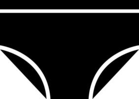 Glyph underwear icon in flat style. vector