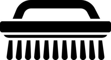 limpieza cepillo glifo icono en plano estilo. vector