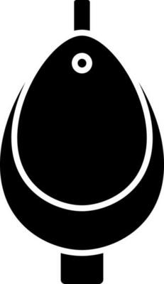 Glyph urinal icon in flat style.