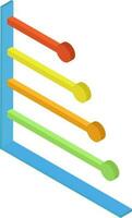 3D column infographic graph. vector