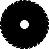 Saw blade icon in black color. vector