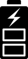 Battery glyph icon or symbol. vector