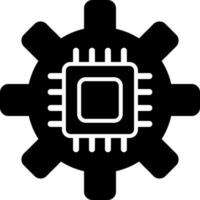 Illustration of setting microchip icon vector