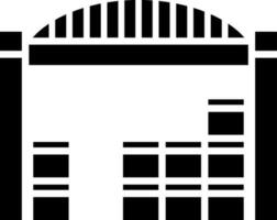 Vector illustration of warehouse icon.