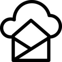 Cloud mailing icon or symbol. vector