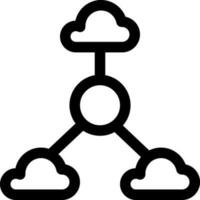 Networking icon or symbol in line art. vector