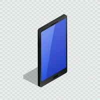 Isometric smartphone on transparent background. vector