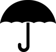 Silhouette of an umbrella in flat style. vector