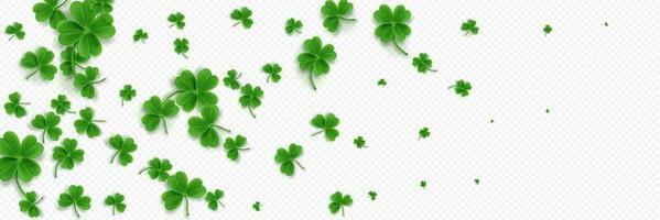 Clover shamrock 3d background vector irish pattern