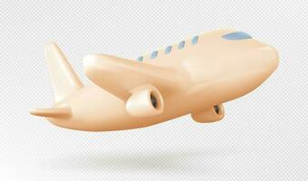 Isolated 3d plane vector, jet flight and travel vector