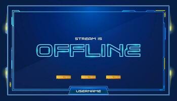 Offline banner stream template design vector