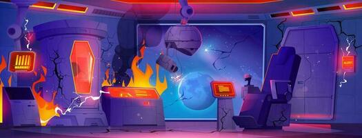 Fire smoke in cryogenic laboratory with capsule vector