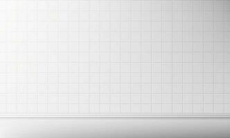 White tile wall and floor in bathroom background vector