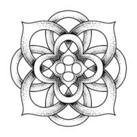 Mandala Drawing in Pointilism Technique vector