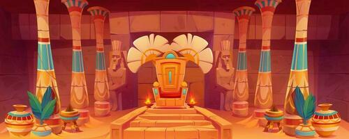 Ancient throne room in Egyptian palace vector
