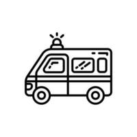 ambulancia icono en vector. ilustración vector