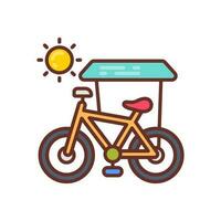 Solar Bicycle icon in vector. Illustration vector