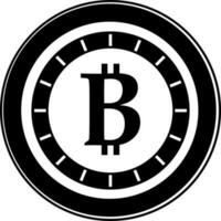 Bitcoin icon in flat style. vector