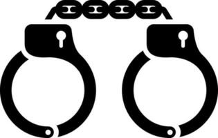 Illustration of handcuff icon. vector