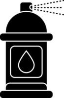 Glyph icon or symbol of spray bottle. vector