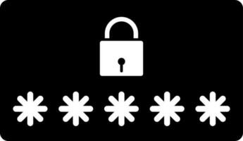 Password login icon or symbol. vector