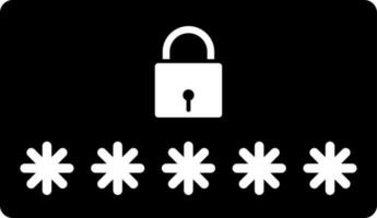 Password login icon or symbol. vector