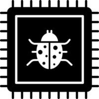 Virus microchip icon. vector