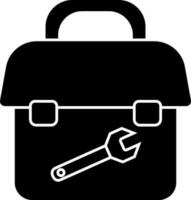 Illustration of tool box icon or symbol. vector