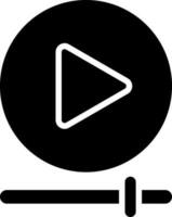 Video streaming glyph icon or symbol. vector