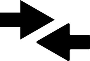 Transfer or exchange arrow icon in black color. vector