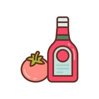 Ketchup icon in vector. Illustration vector