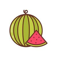 Watermelon icon in vector. Illustration vector