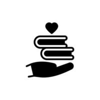 Book Donation icon in vector. Illustration vector