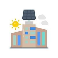 solar motorizado edificio icono en vector. ilustración vector