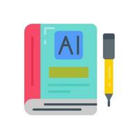 AI Assisted Education icon in vector. Illustration vector