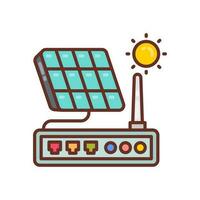 solar motorizado enrutador icono en vector. ilustración vector