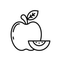 manzana icono en vector. ilustración vector