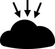 Black cloud and three arrow. vector