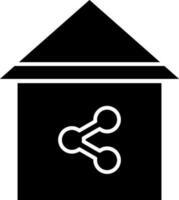 Home share or home networking icon. vector