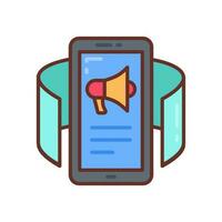 Augmented Reality Advertising icon in vector. Illustration vector
