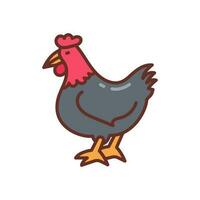 Chicken icon in vector. Illustration vector