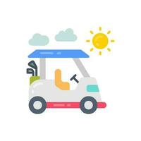 solar golf carro icono en vector. ilustración vector