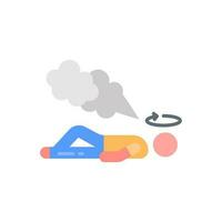 Carbon Monoxide Poisoning icon in vector. Illustration vector