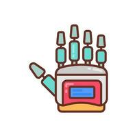 robótico mano icono en vector. ilustración vector